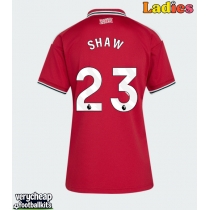 Manchester United Luke Shaw #23 Replica Home Shirt Ladies 2026-27 Short Sleeve